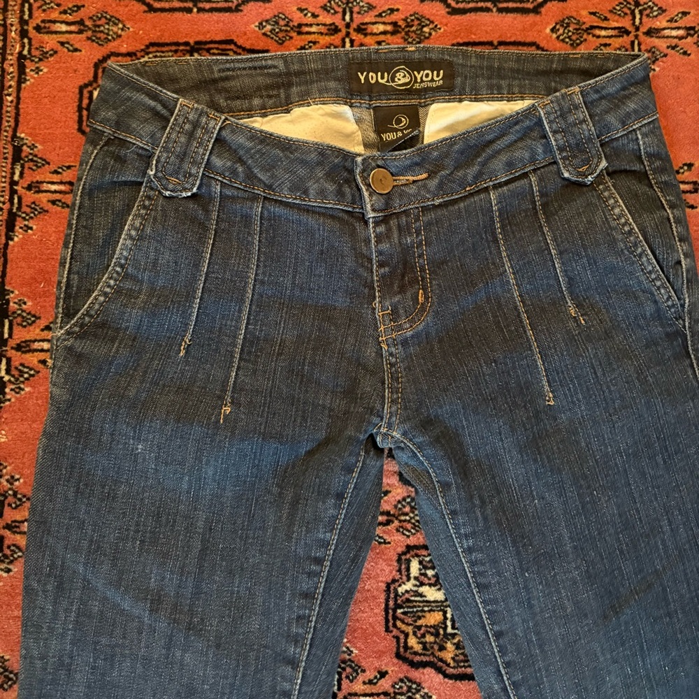 You & You Low Rise Flair Dark Wash Jean - Picture 2 of 9